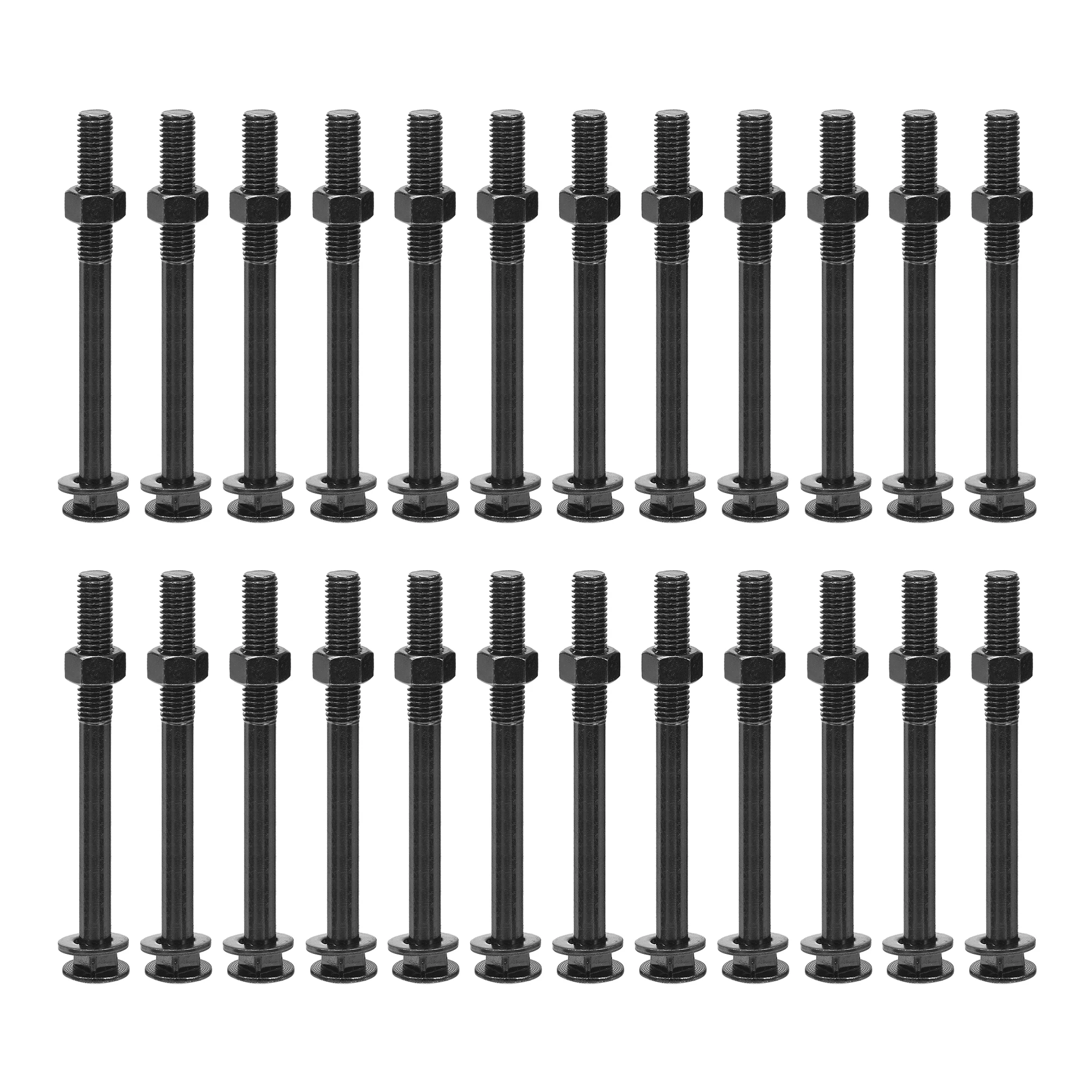 

Uxcell 12-25 sets M10 M12 Carriage Bolts with Nut & Washer 304 Stainless Steel Round Head Bolts Length 75-350mm Black