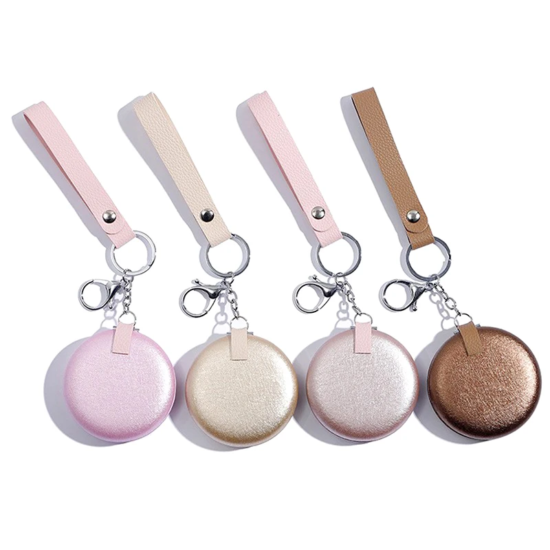 1Pcs Compact Mirror Keychain Folding Pocket Mirror Portable Vanity Mirror Travel Cosmetic Mirror Keychain Accessories