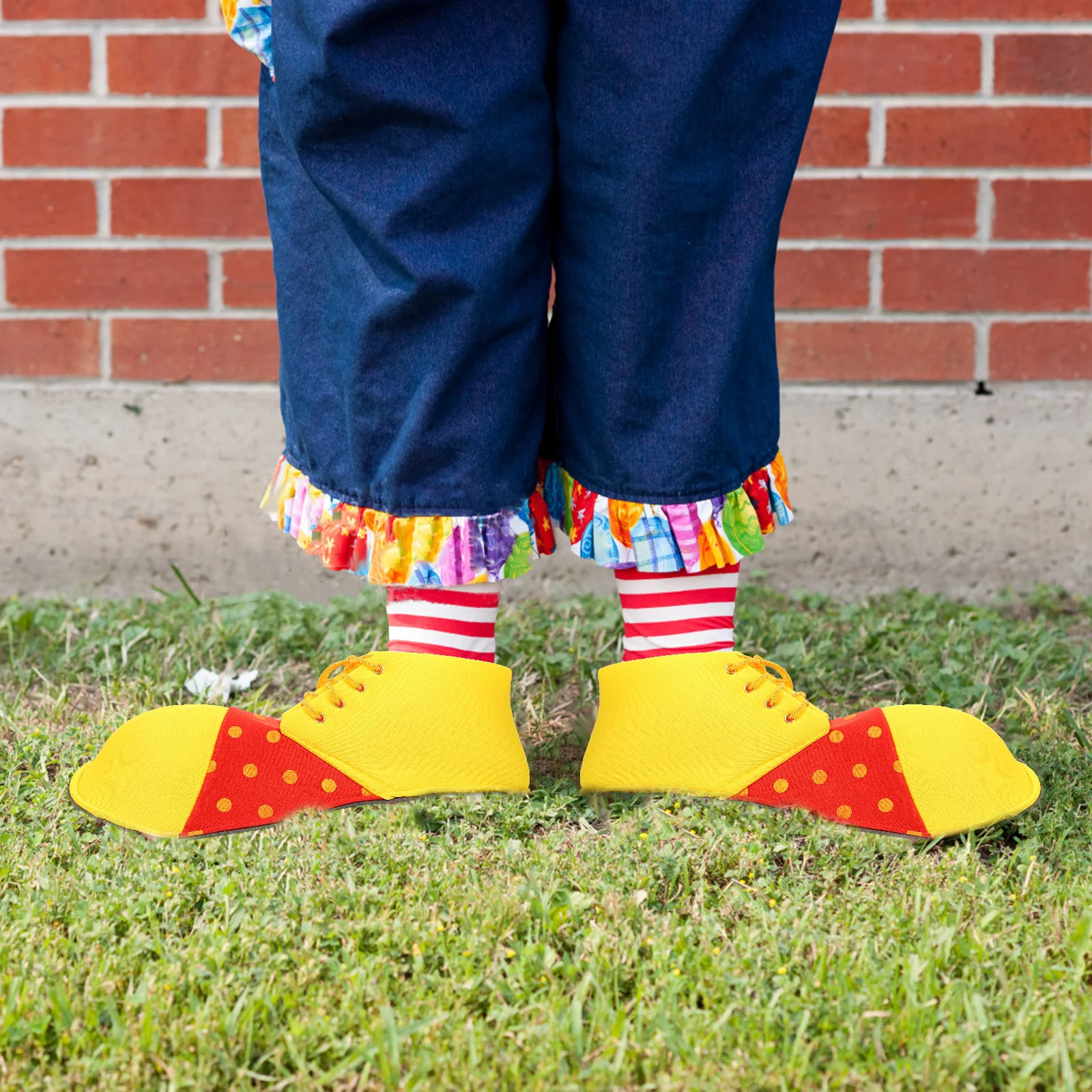 

1Pair Clown Shoes Exaggerated Big Size Easy Wear Halloween Clown Cosplay Shoes Funny Show Props Suitable Teens Adults