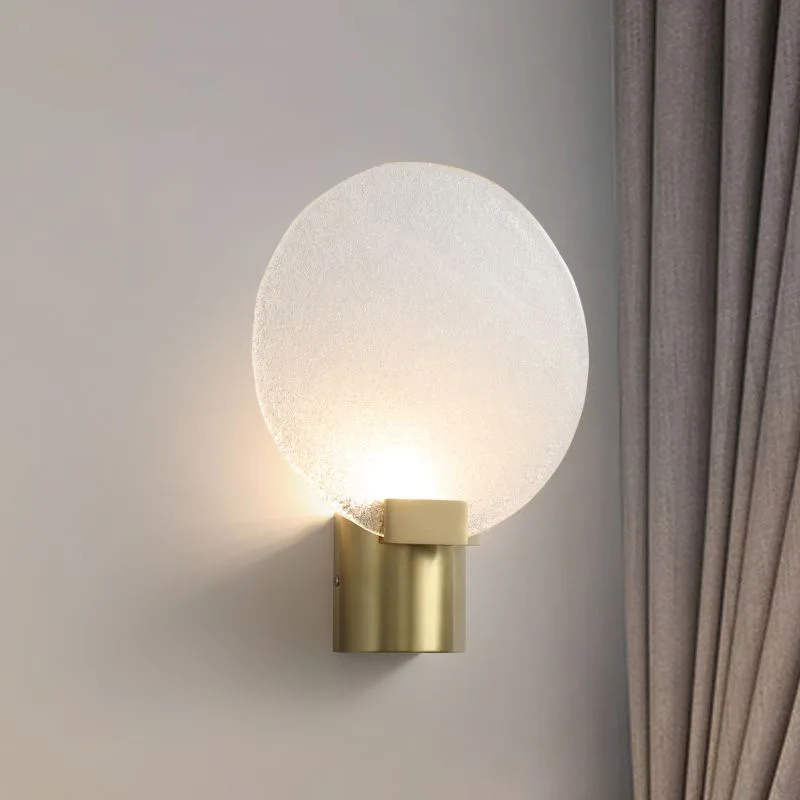 

Скандинавский медный золотой настенный светильник, круглый стеклянный бра, креативный светильник для гостиной, фоновая стена, коридор, проход, спальня, лампа