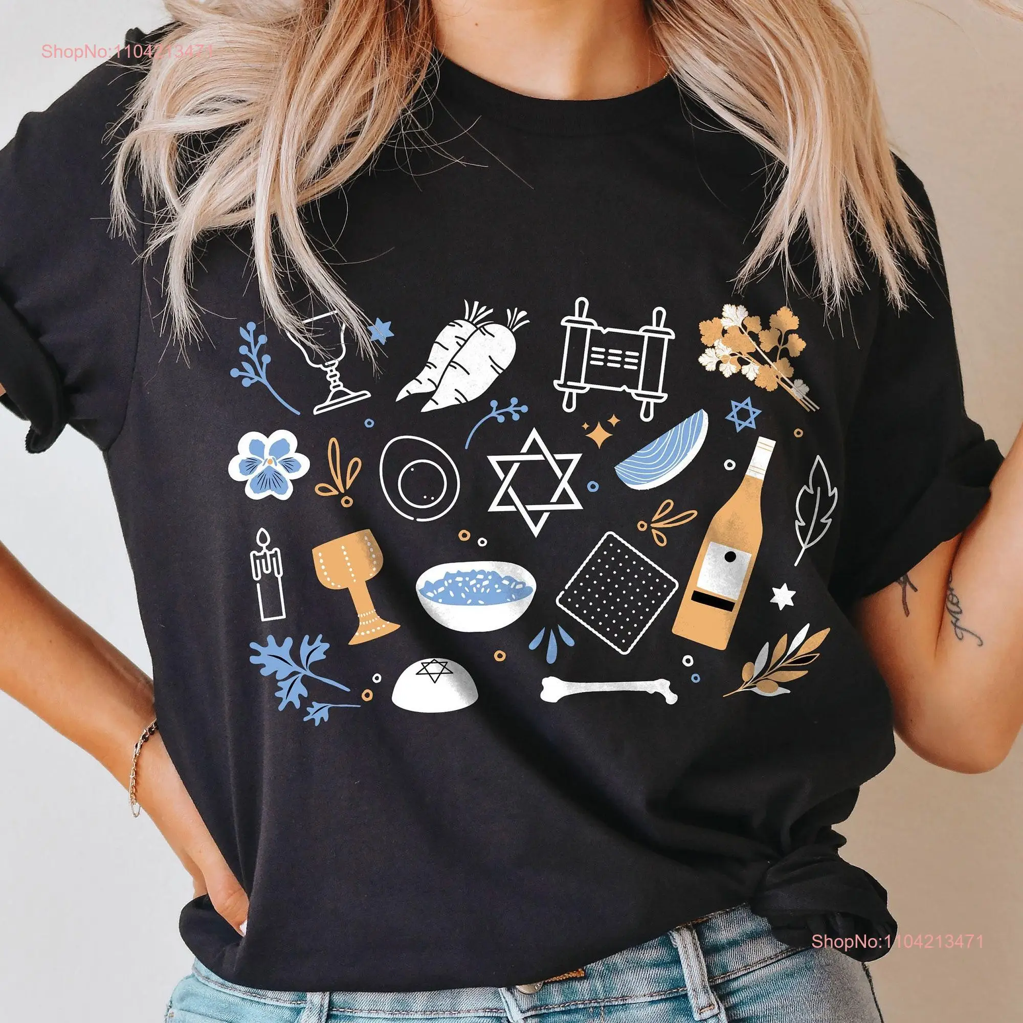 Passover Elements T Shirt 2022 Little things Matzah Ball s Matzo Jewish Family Pesach Holiday  long or short sleeves