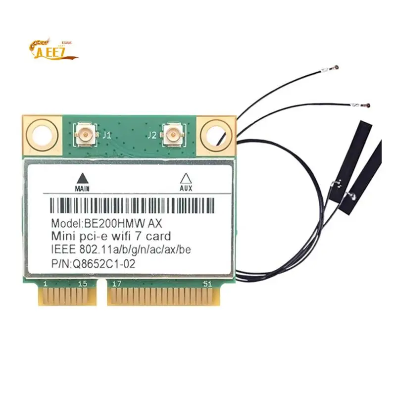 

AEE7-Wifi 7 PCI-E Wi-Fi карта BE200 BE200HMW 8774 Мбит/с 2,4G/5G/6Ghz для сетевого адаптера Bluetooth 5.4 802.11BE