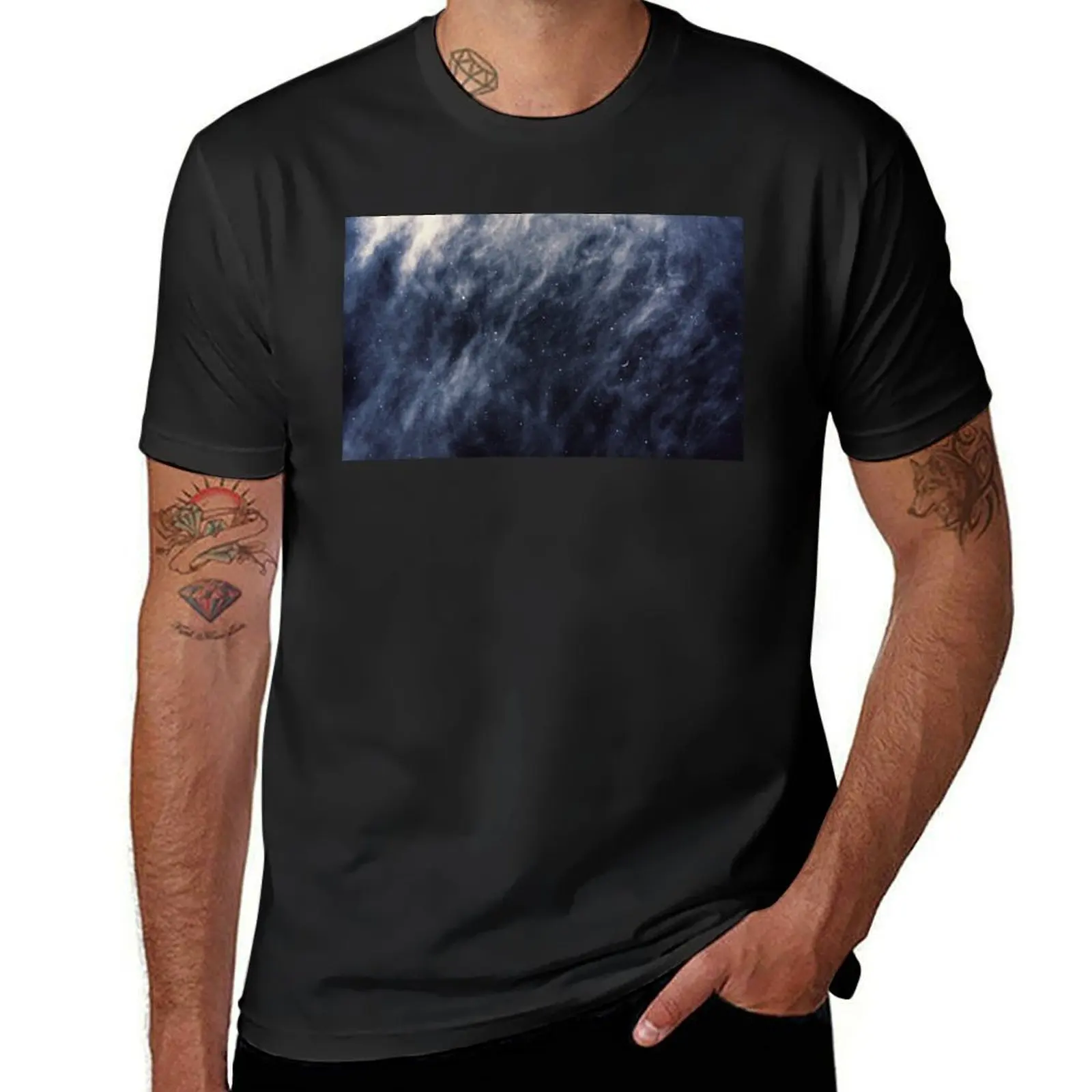 

Blue Clouds, Blue Moon T-Shirt Anime t-shirt korean fashion graphics plain t shirts men