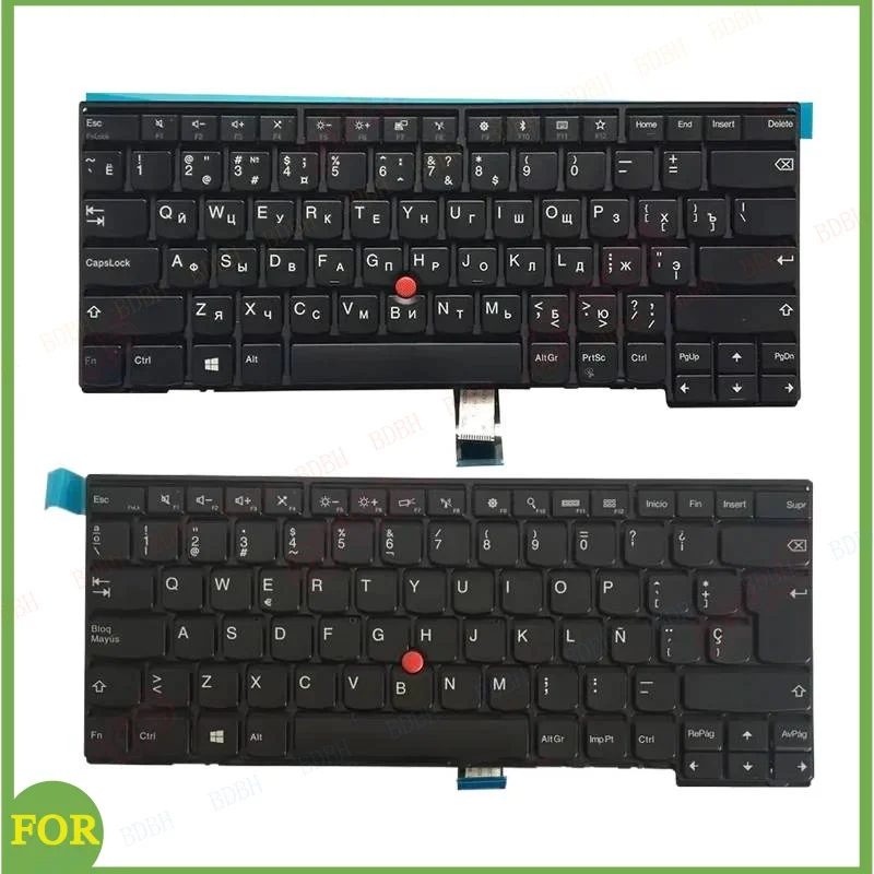 NEW For ThinkPad L440 L450 L460 T431 T431S T440 T440P T440S T450 T450S E431 E440 Russian/US/French/Spanish Laptop Keyboard