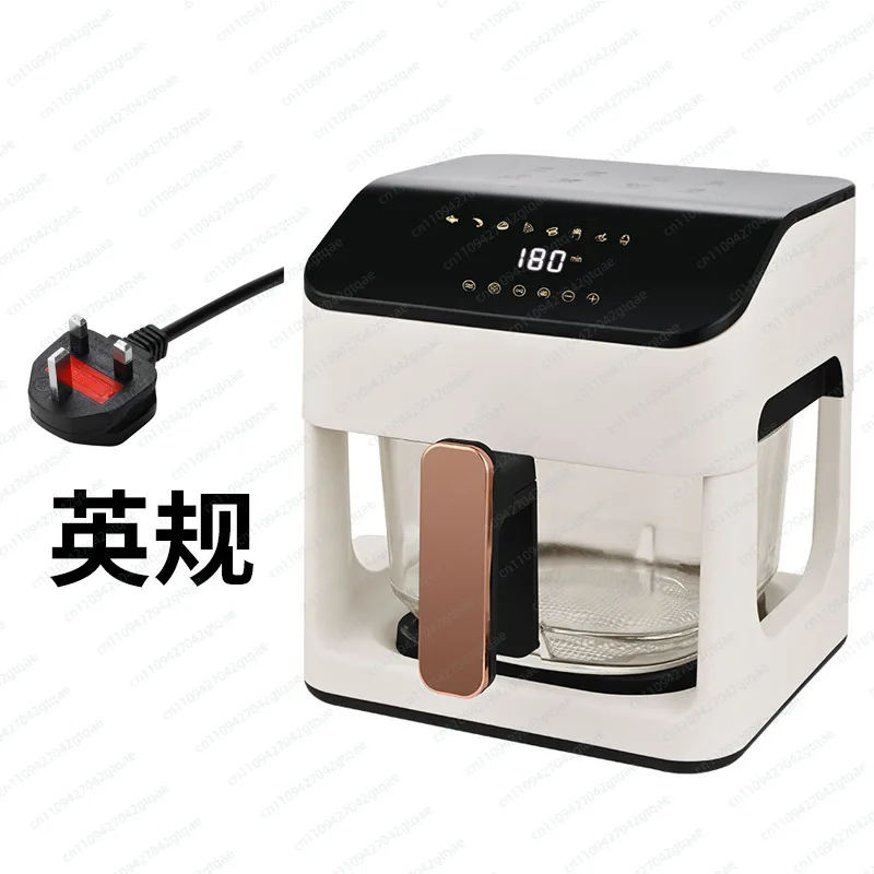 8.5L Air Fryer Intelligent Temperature Controlled Oven 110V220V Household Transparent Full Glass Pot Automatic Electric Fryer