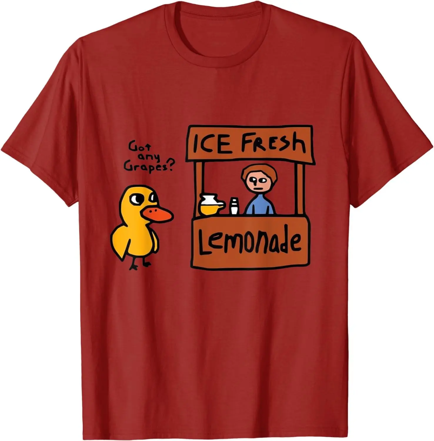 Lemonade Duck Song Got Any Grapes Funny Legendary T-Shirt For Men Clothing Women Tees Y2K Tops Unisex Summer