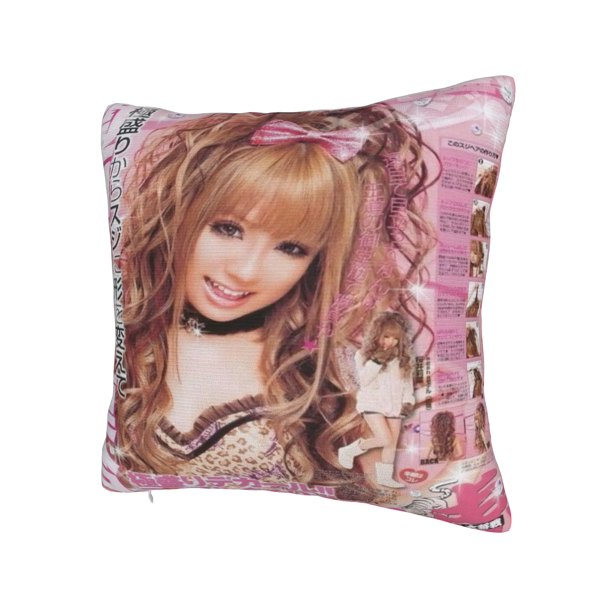 Pillow Cover Gyaru Magazine Illustration  Fashion Pillow Case For Chair Sofa Home Decor Pillowcases