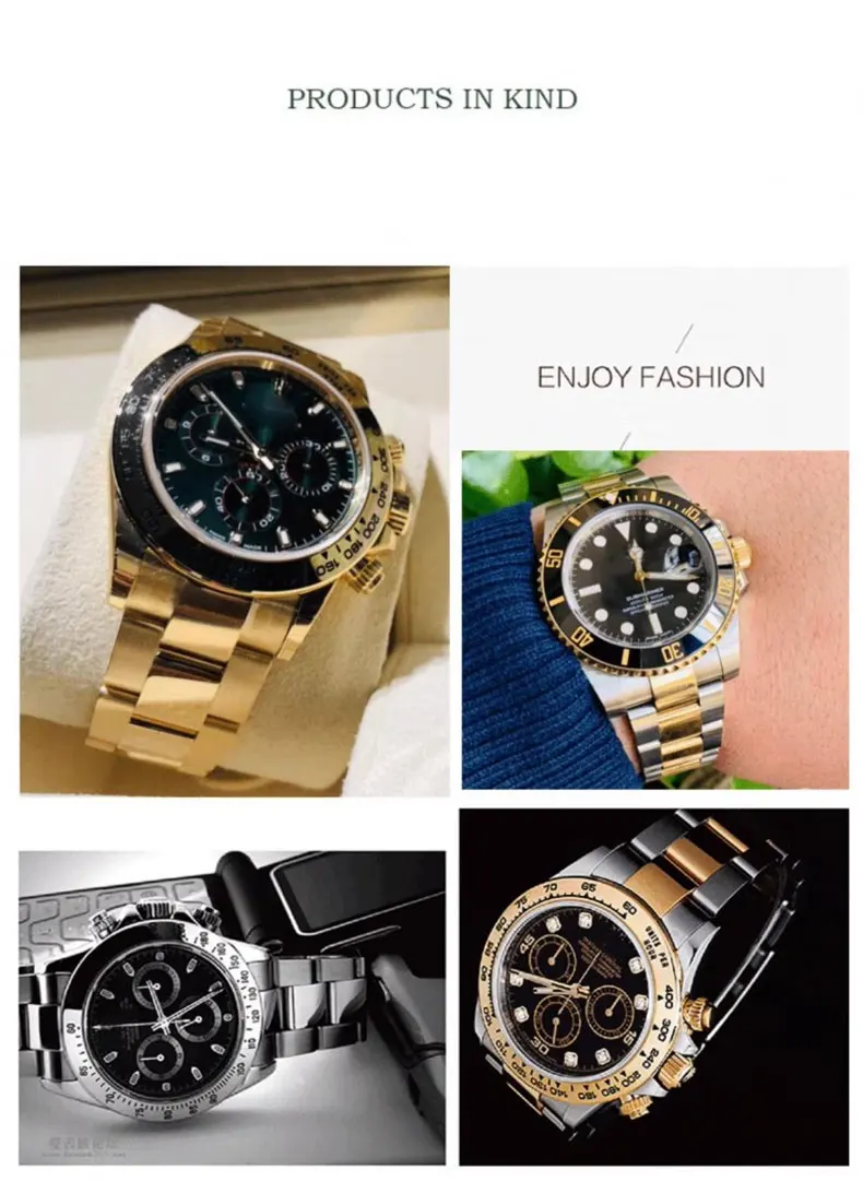 20 mm 904L Uhrenarmbänder für SUB DAYTONA NH35 NH36 Rolex Herren-Uhrenarmband mit Glide-Lock-Verschluss, massives Edelstahl-Uhrenarmband – Detail 6