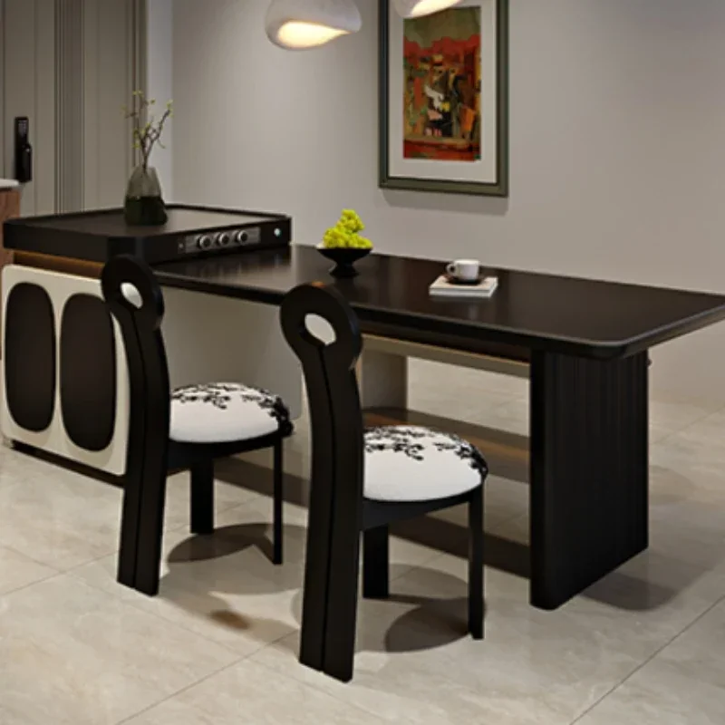 Compact Storage Modern Table Nordic Light Italian Expandable Kitchen Dining Tables Chairs Compact Modern Mesa Salon Furniture