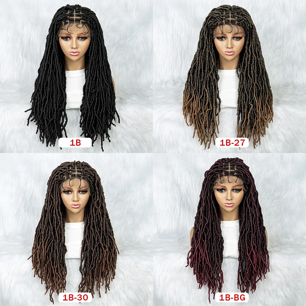 KIMA Box Braided Dreadlock Wig 9*6 Lace Front Wig Cornrow Twist Synthetic Braided Wigs Square Knotless Wig for African Women