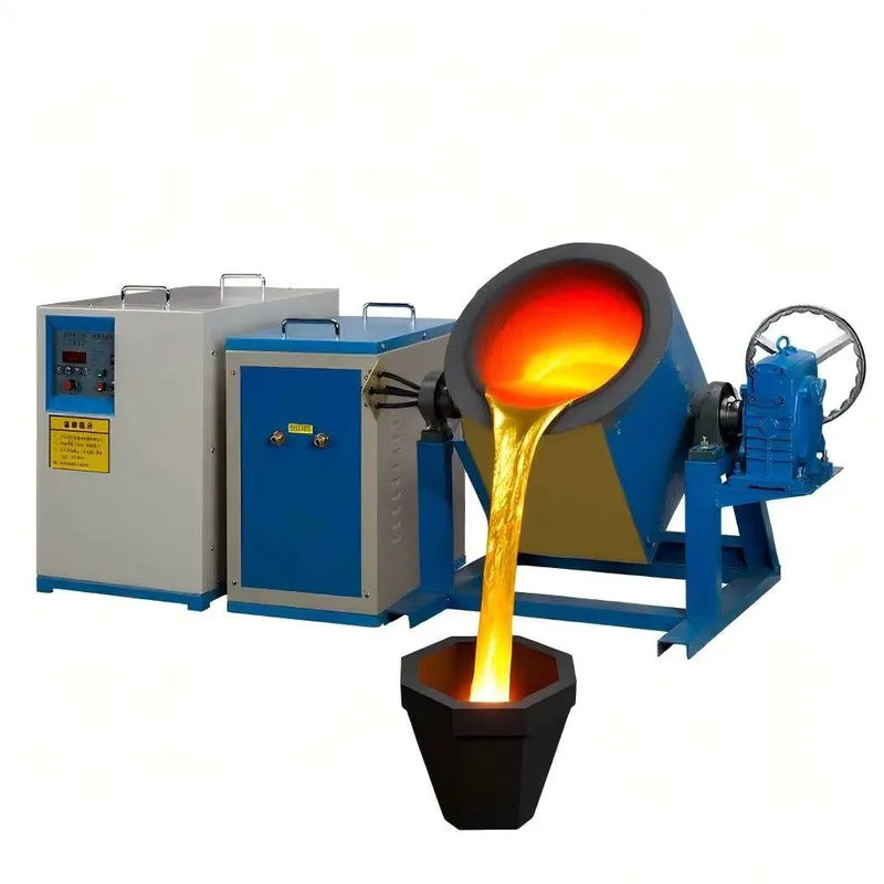 15kw-200kw Small Miniature Electric Induction Melting Furnace For 1-5kg Of Gold Silver Copper