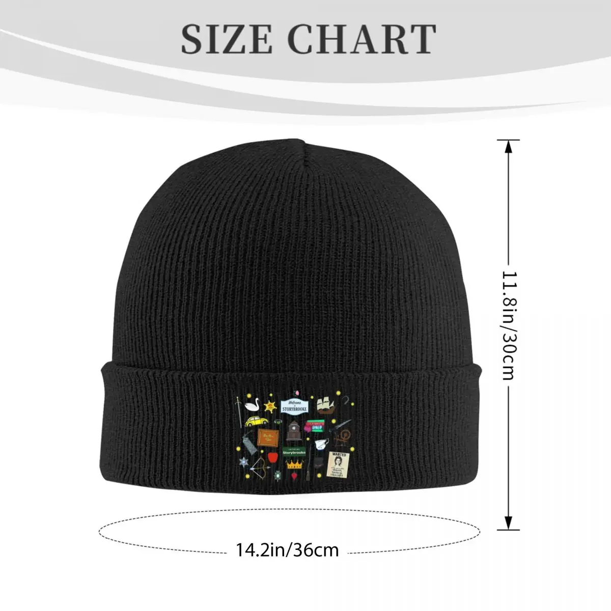 Once Upon A Time Character Symbols And Icons Warm Knitted Cap Hip Hop Bonnet Hat Autumn Winter Outdoor Beanies Hat for Men Women