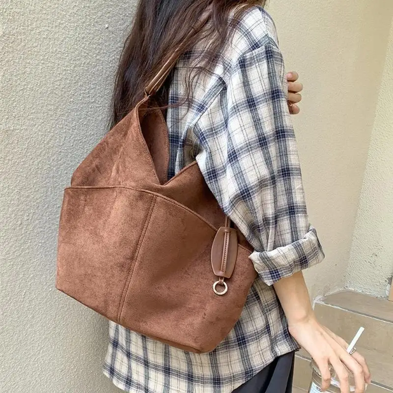 

Сумка на плечо для женщин, сумка подмышками, модные кошельки из искусственной замши, модная сумка-тоут