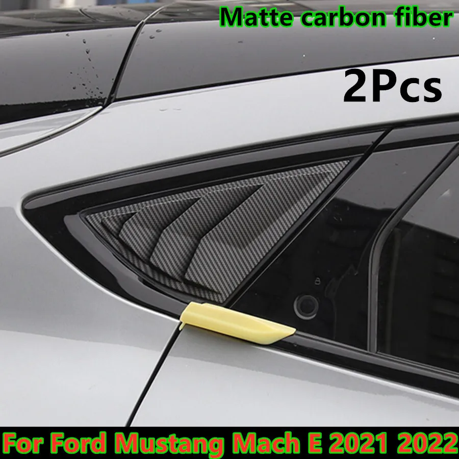 

Matte Carbon Fiber Side Window Louvers Cover for Ford Mustang Mach E 2021 2022