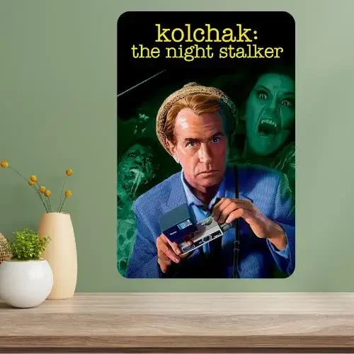 Affiche métallique de la série télévisée classique Kolchak The Night Stalker