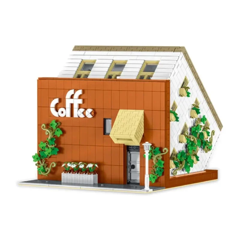 3118-teiliges MOC Upside-Down-Café Baustein-Set Stadtansicht Modulares Architekturmodell Montage-Bausteine Spielzeug für Erwachsene Geschenke
