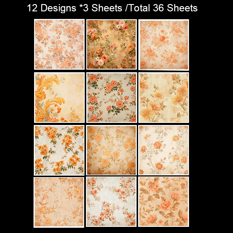 Упаковка бумаги для скрапбукинга размером 6 x 6 дюймов: различные абстрактные узоры для скрапбукинга, оригами, изготовления карточек и декора своими руками.