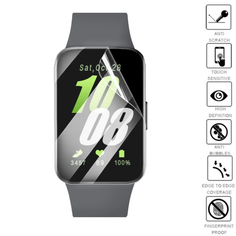 5ชิ้นสายรัดข้อมืออัจฉริยะ TPU แบบนิ่มใสสำหรับ Samsung Galaxy Fit Fit Fit 3/2 R220สายรัดข้อมืออัจฉริยะ Fit3ปลอกป้องกันหน้าจอ Fit2