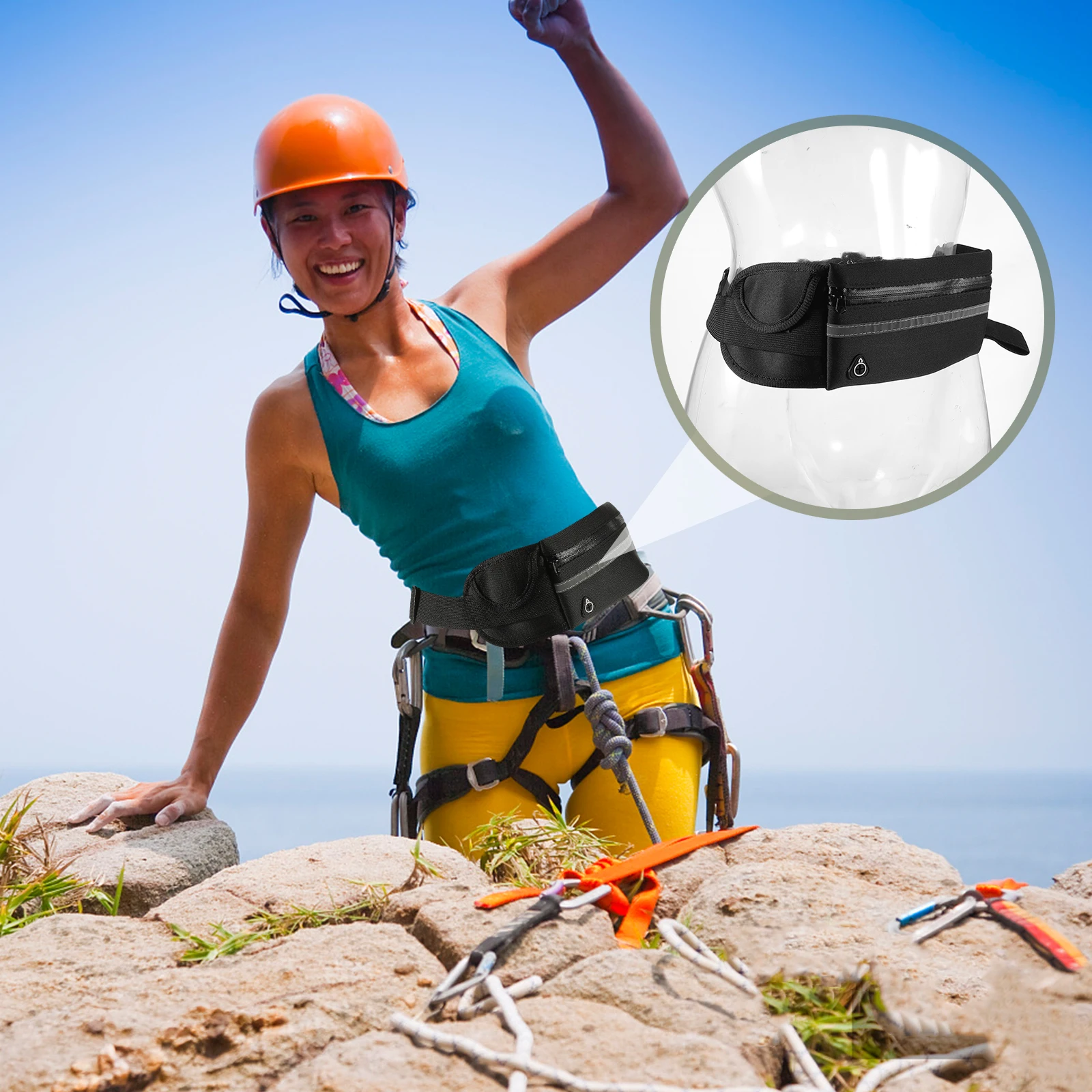

Anti-theft Waist Bag Sports Belt Pouch Wallet Waterproof Phone Holder for Running Invisible Bike Fitness