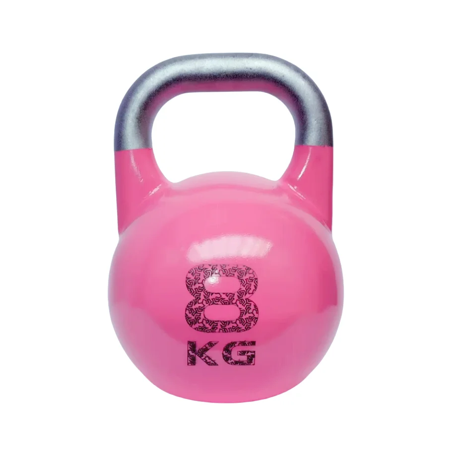 Fitness Weight Lifting Kettlebells Adjustable Cheap Cast Iron Kettle Bells 12-32kg Color Coated Steel Competition Kettlebell