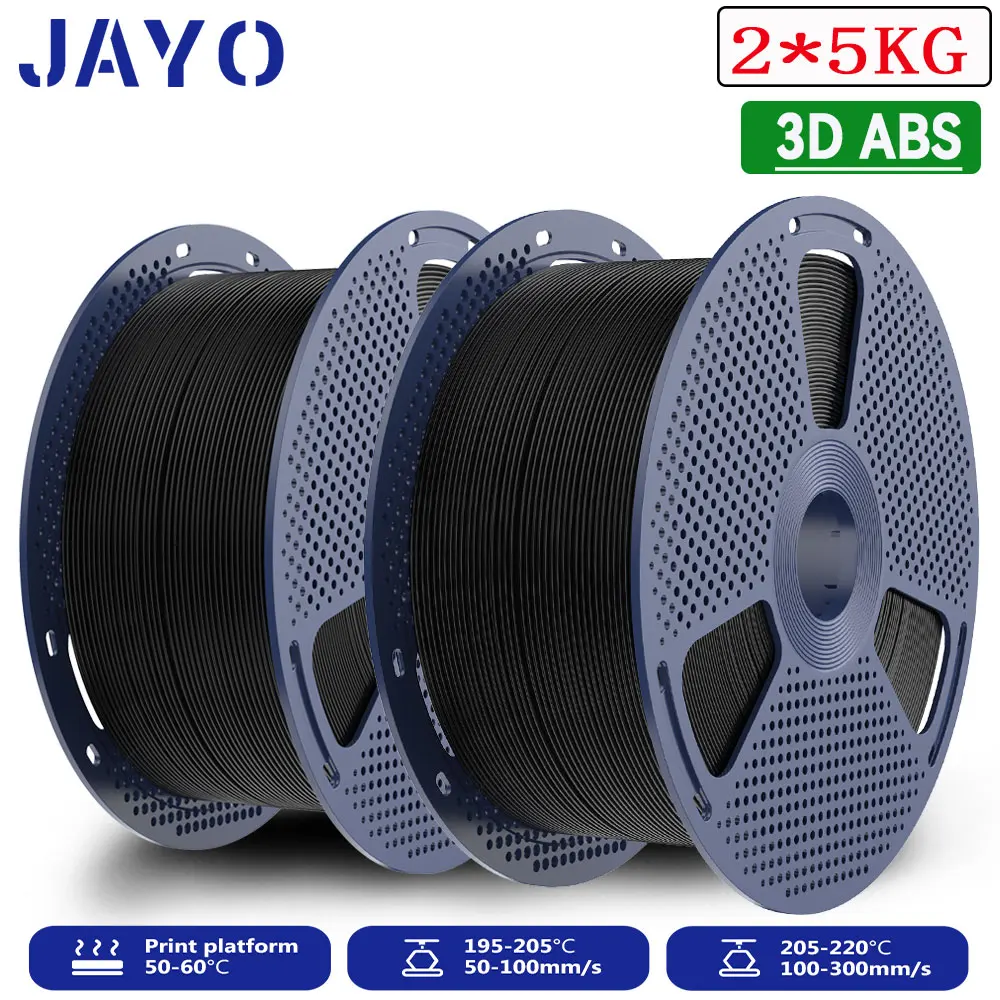 JAYO 3D PETG / PLA+ / ASB / PLA / PLA Mat / Printerfilament 2Roll * 5KG Grote spoel 1,75 mm 3D-printmaterialen voor 3D-printer