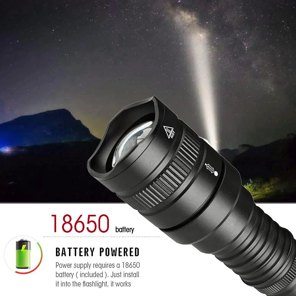 LED Flashlight xhp70.2 Ultra Bright Waterproof linterna led Torch xhp70 xhp50 18650 Best Camping, Outdoor light