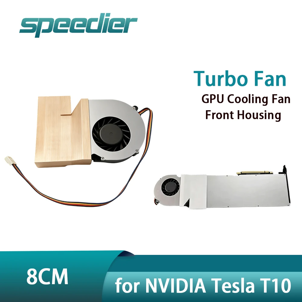For NVIDIA Tesla T10 GPU / Graphics Card Turbo Blower Cooling Fan 80mm / 8CM Installation Replacement Cooler / Heatsink