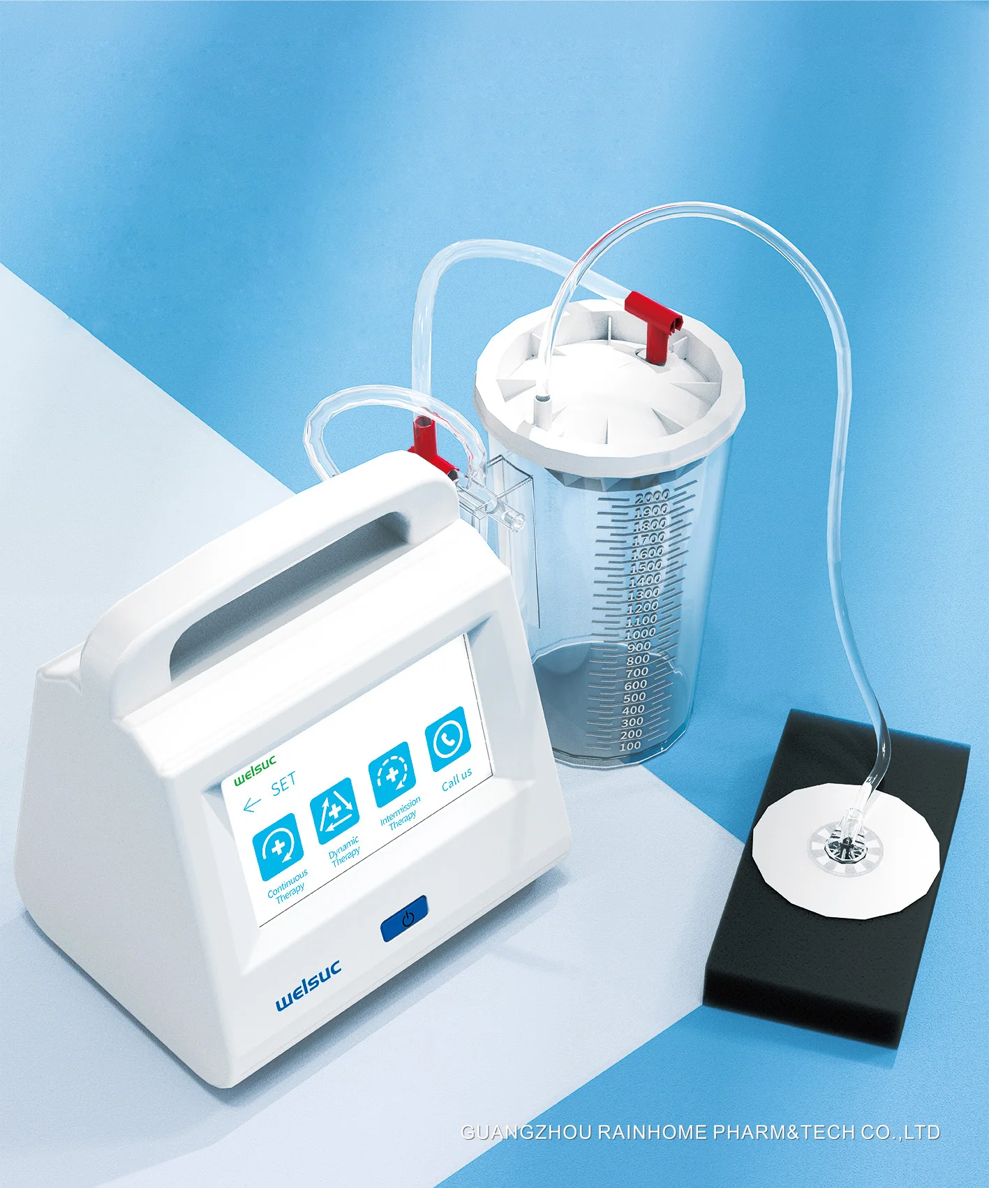 welsuc Negative Pressure Wound Therapy System suction device VAC Pump medical wound vacuum pump RH-1000 with NPWT dressing kit