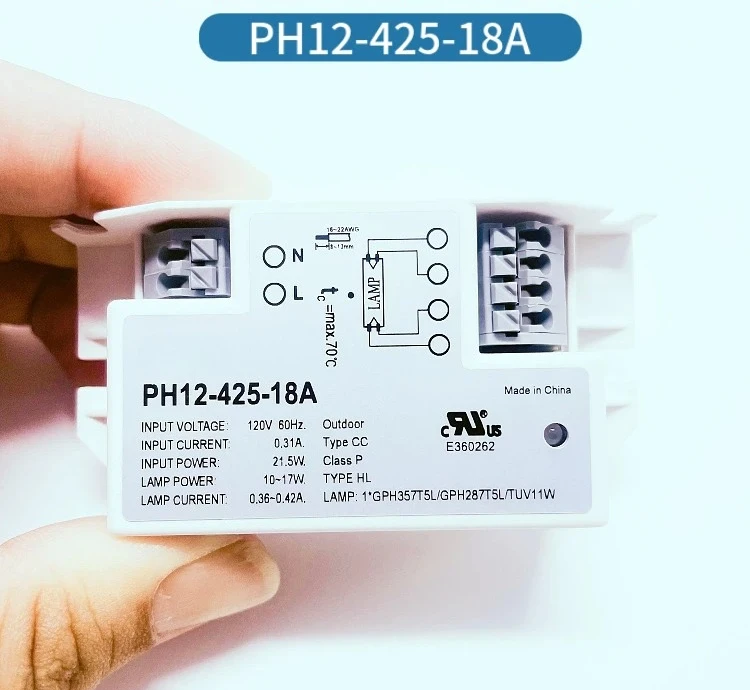 .. FOR UL certification 110V60HZ UV electronic ballast 4W8W11W16W lamp driver PH12-425-18A.