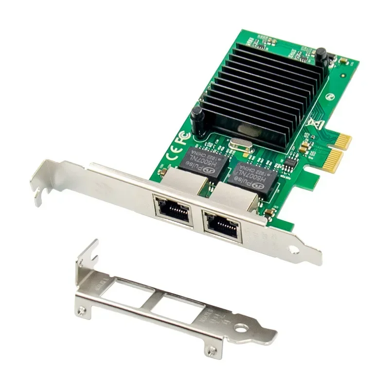 PCIE X1 2 Port 1000M Gigabit Ethernet Dual Ports RJ45 Lan Network Card Chip Intel 82576 Networking Pci-e Ethernet Server
