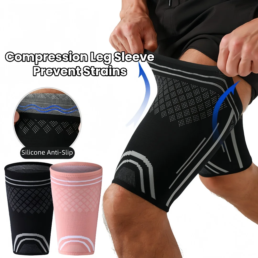 Multi Gradient Compression Thigh Sleeve Sports Thigh Support Sleeve Cover Protector for Restraint Anti-chafing Thigh Protection