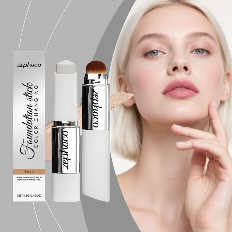 

Natural Shade Color Changing Concealer Foundation Stick Lightweight Matte Sheer Smooth Fit Makeup