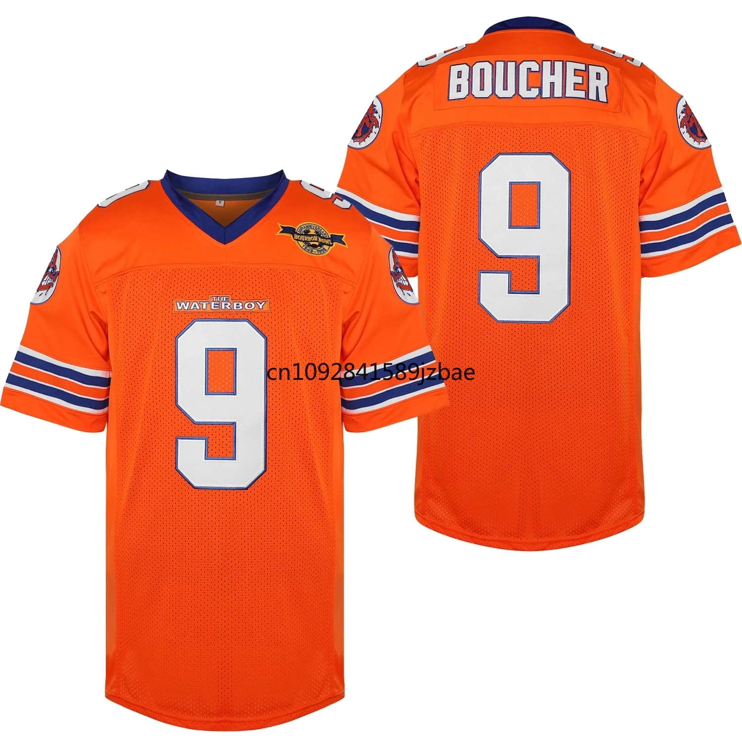 Bobby Boucher Jersey 9 The Waterboy Football Jersey 50th Anniversary Adam Sandler Movie Mud Dogs Bourbon Bowl Sports Shirts