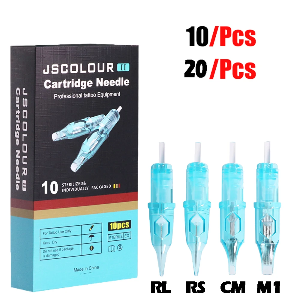 

10/20pcs Newest Disposable Tattoo Cartridge Needles For Tattoo Machine Pen Liner Shader Sterilized Safety Tattoo Needles 0.35mm