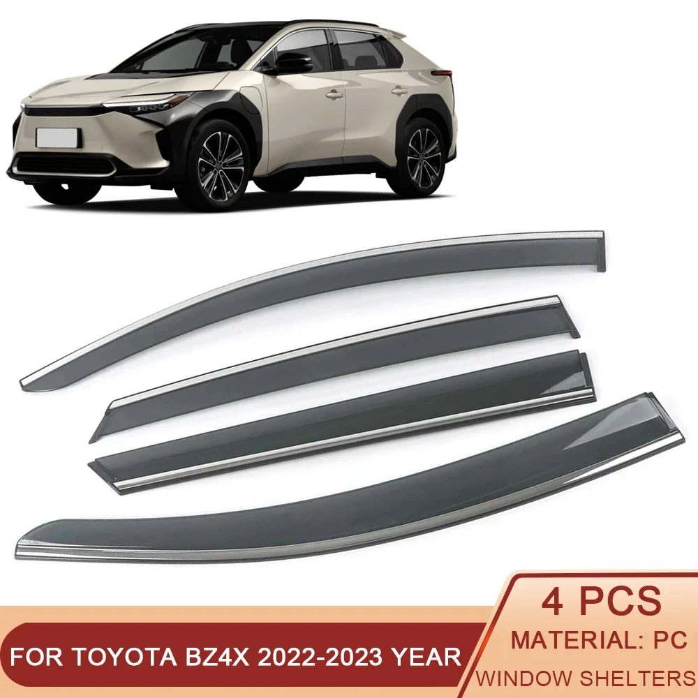 

For Toyota bZ4X 2022-2023 Car Window Sun Rain Shade Visors Shield Shelter Protector Cover Sticker Exterior Accessories