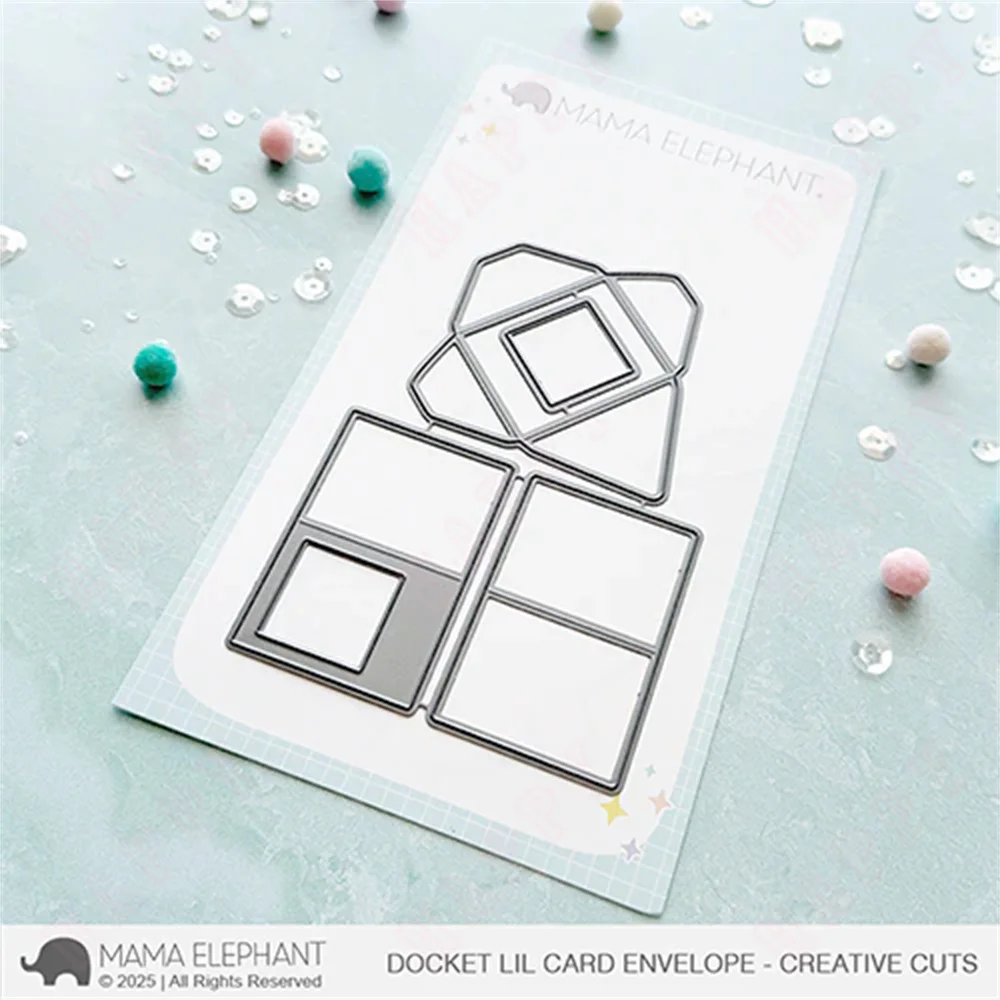 

2025 New Metal Cutting Dies And Stamps Lil Card Envelopes Creative Cuts Steel Dies Scrapbooking DIY Decoration Craft Embossing