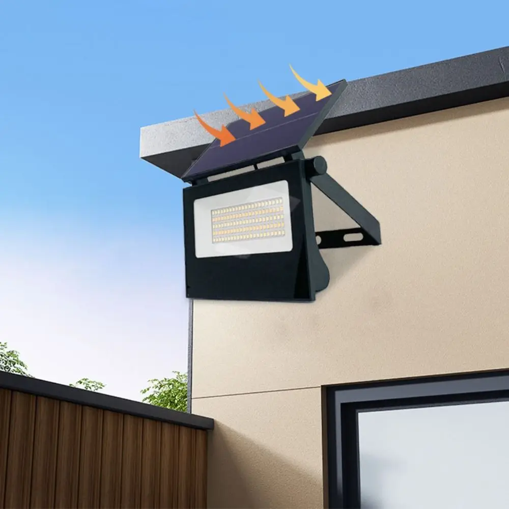 Projecteur solaire de jardin avec capteur de corps humain, Design pliable, économie d'énergie, éclairage extérieur réglable, prévention de la rouille