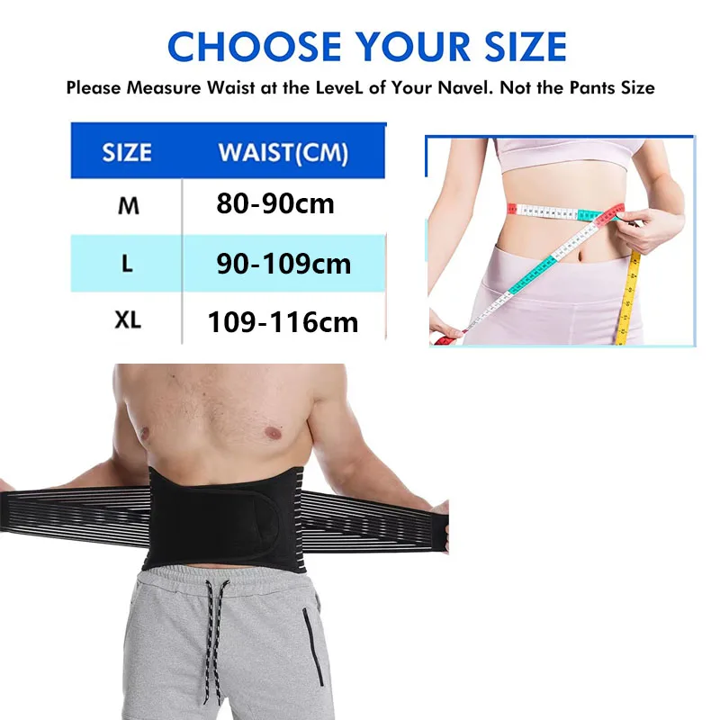 Waist Compression Support Belt Breathable Mesh Anti-skid Lumbar Brace for Men Women Waist Back Pain Relief, Sciatica Scoliosis