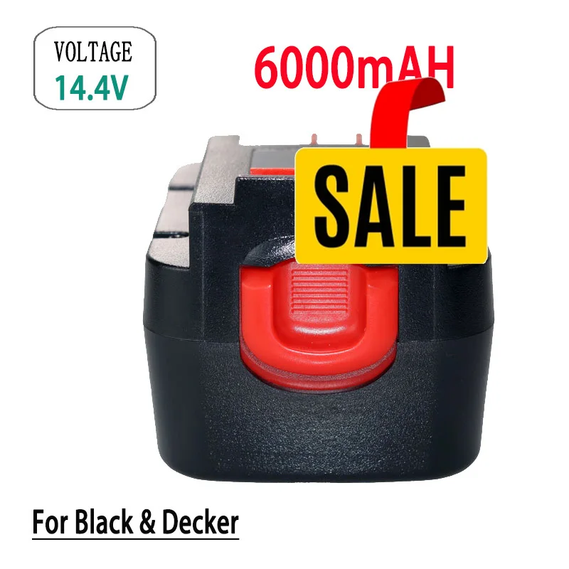 🏗️NiMH Rechargeable Battery Black Decker 14.4V 4.0Ah 6.0Ah Is Suitable for The Whole Black&Decker 14.4V Model🏗️