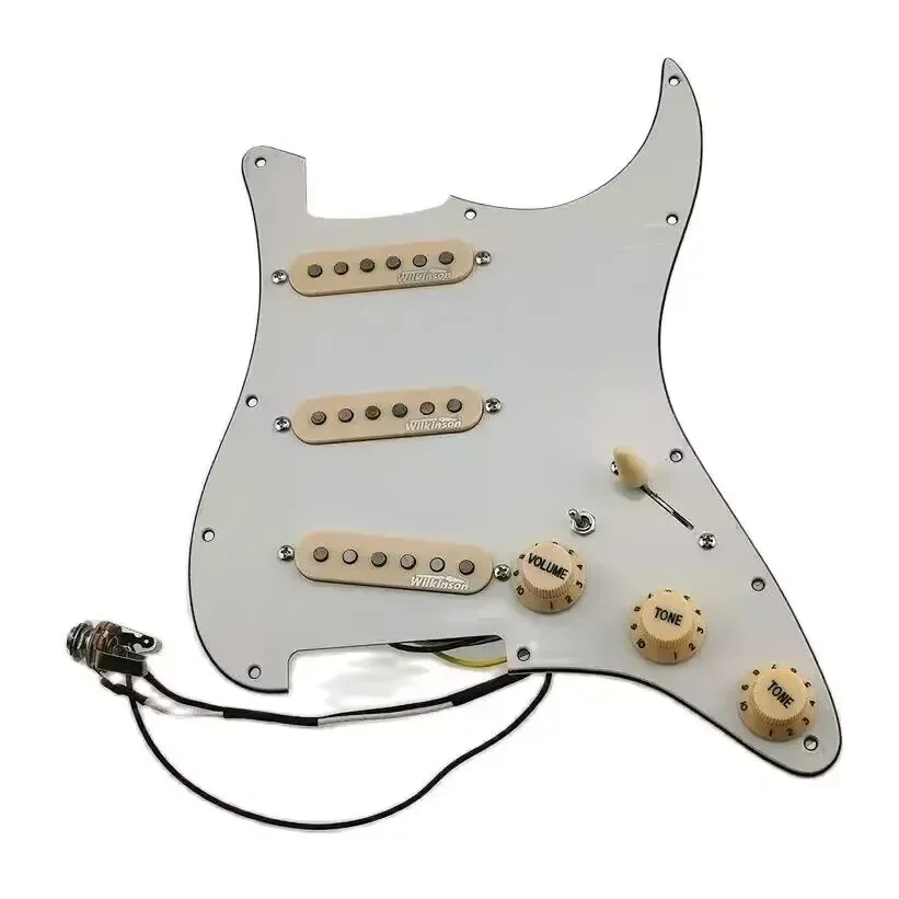 Prewired Loaded ST Pickguard Set With SSS Alnico V Single Coil Pickups For ST Electric Guitars, Replacement Parts