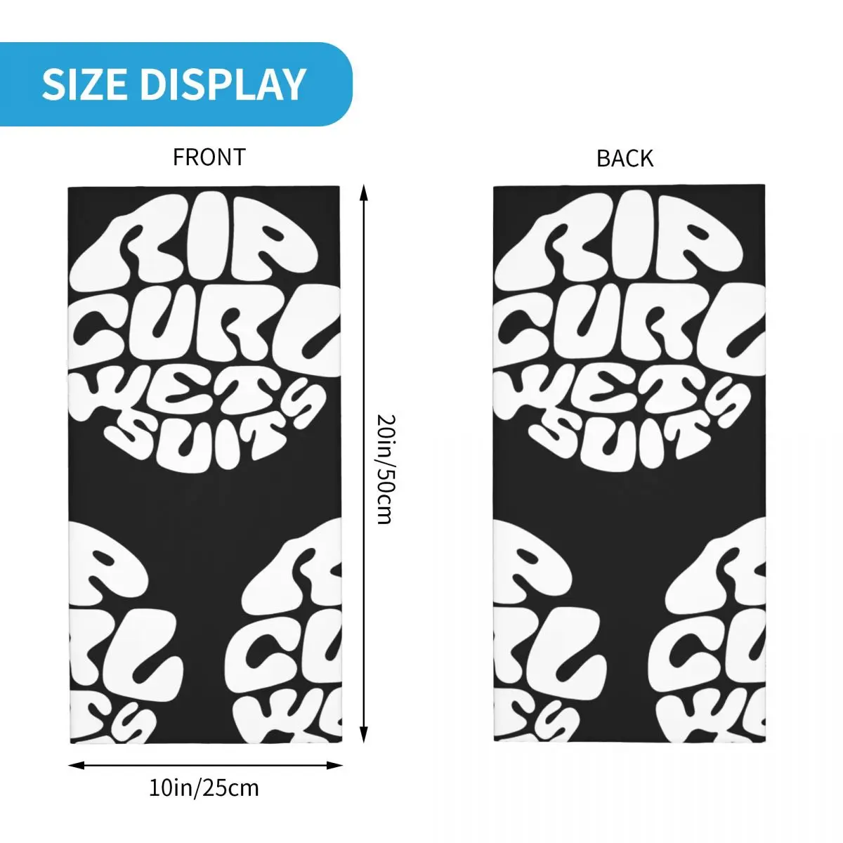 Rip Curl Wetty Land Neck Gaiter Printed Unisex Face Mask Scarf Warm Headband Hiking Windproof