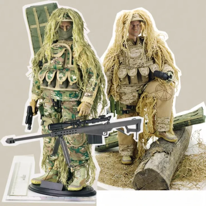 Tweede Wereldoorlog Soldaat Model 1/6 Kleding Vegetarisch Speelgoed Speciale Troepen Jungle Woestijn Sluipschutter Mannelijke Soldaten Desktop Actiefiguur