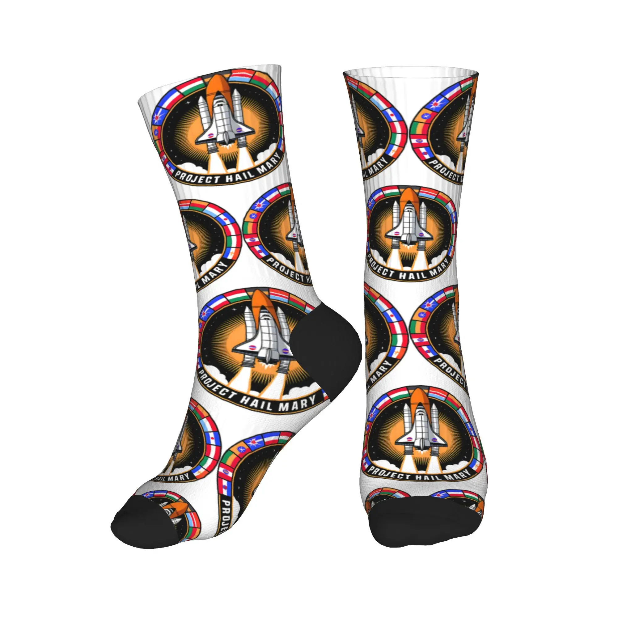 Project Hail Mary Movie Logo Socks  Vintage Stockings Spring Anti Bacterial Couple Socks Soft Graphic Running Socks