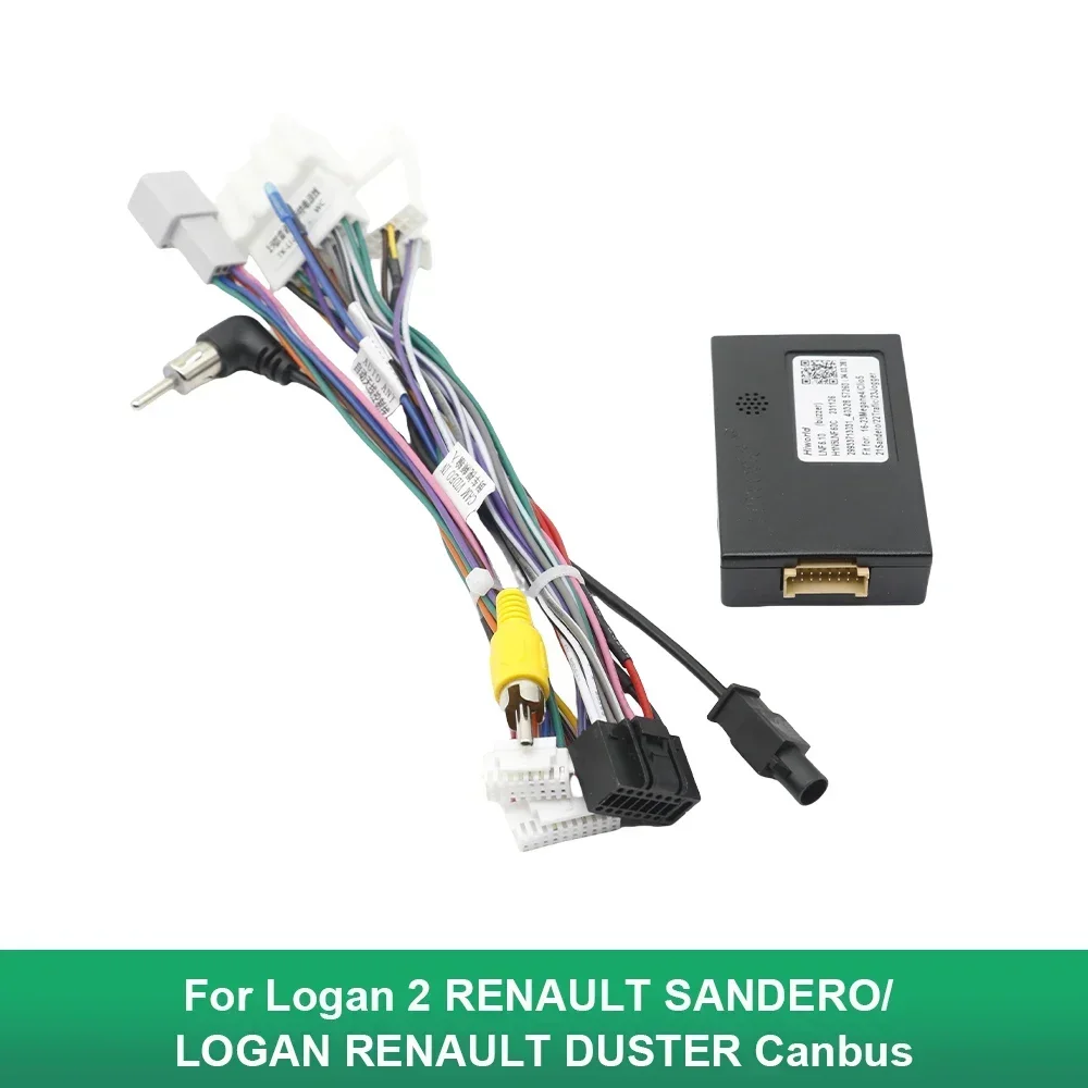 For Logan 2 RENAULT SANDERO/ LOGAN RENAULT DUSTER Canbus Car 16pin Power Cord Wiring Harness Adapter