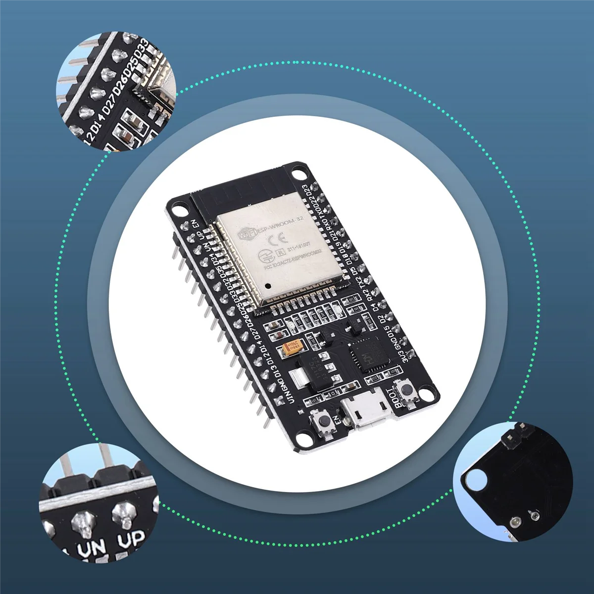 Versi baru ESP32 papan pengembangan CH9102X WiFi + Bluetooth ultra-rendah konsumsi daya Dual Core ESP-32 ESP-32S serupa