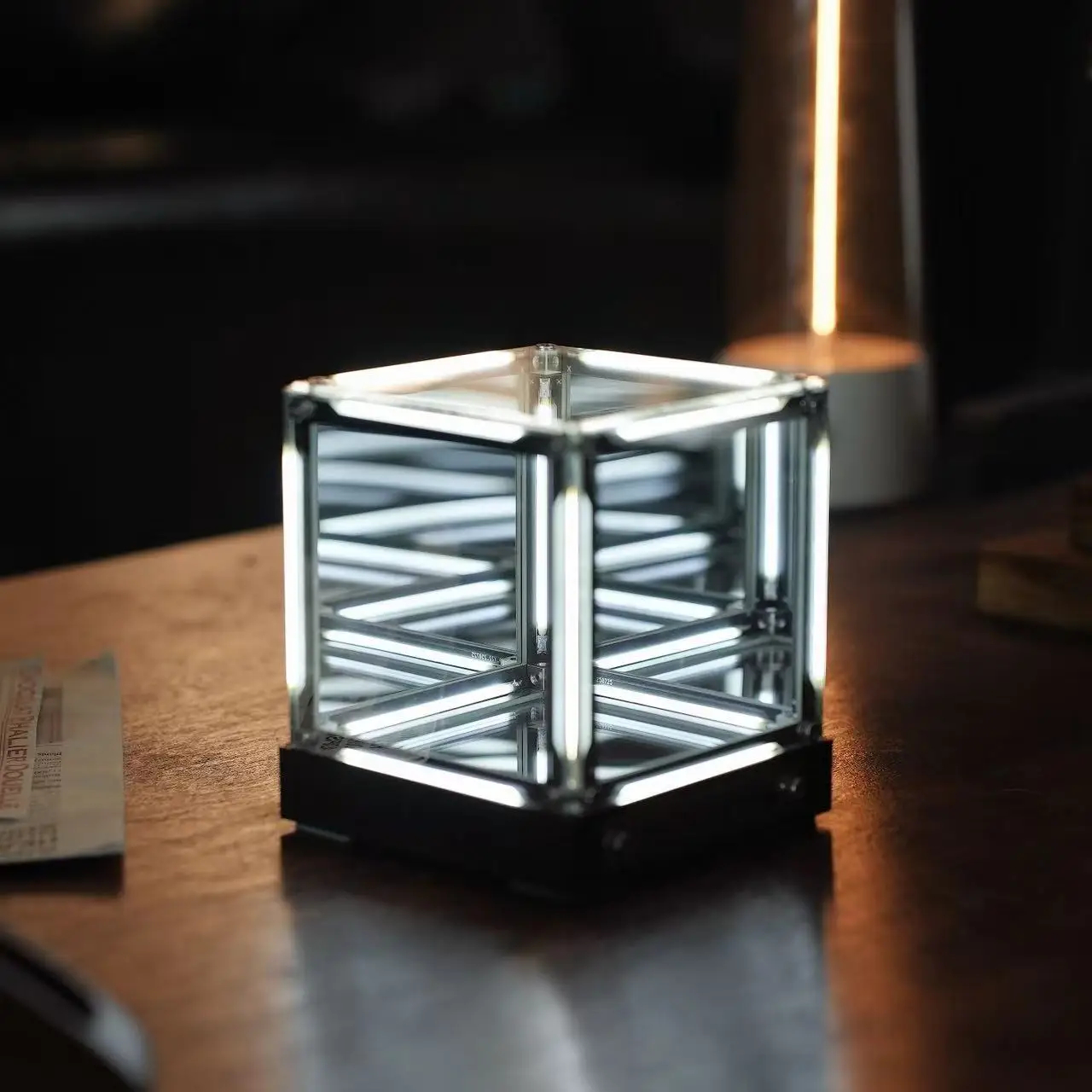 

E-sports atmosphere light computer desktop ornaments four-dimensional space hypercube creative abyss night light for gifts