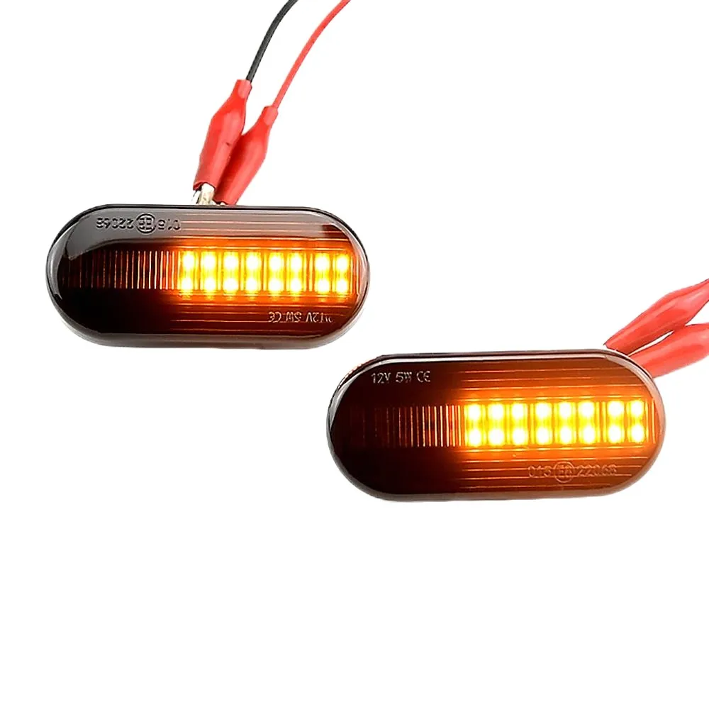 1Pair Dynamic Flowing LED Side Marker Turn Signal Light For VW Transporter T5 Polo Golf 3 4 Passat B5 Sharan Lupo Bora Multivan view 5