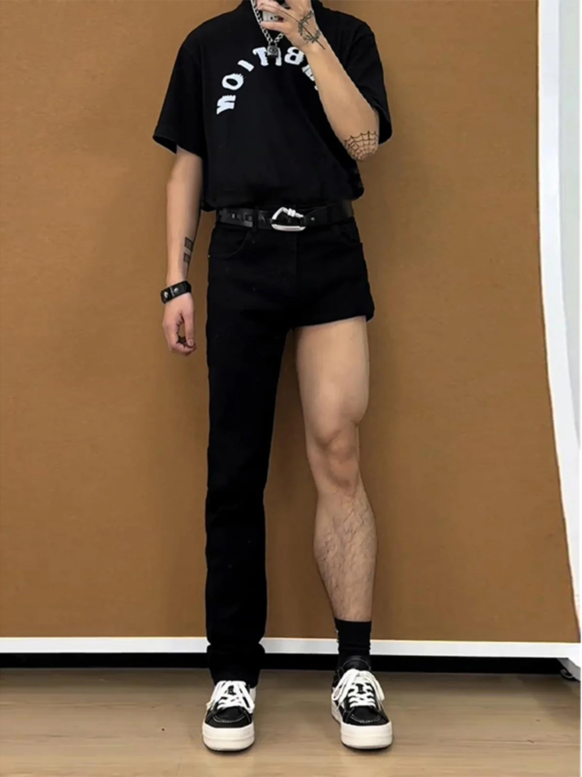 

Bla Slim Fit Summer Thin Straight Leg Jeans High Street Sle Bootcut Pants for Men Wear Resistant Stretch Denim Jeans