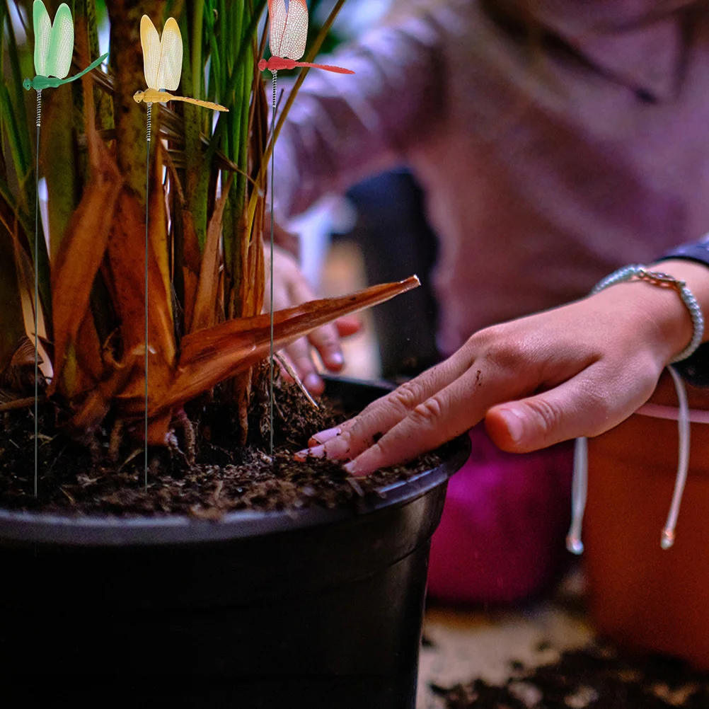 

32Pcs Dragonfly Garden Stakes Realistic Outdoor Decorative Ornaments for Yard Patio Balcony Flower Pot Planter