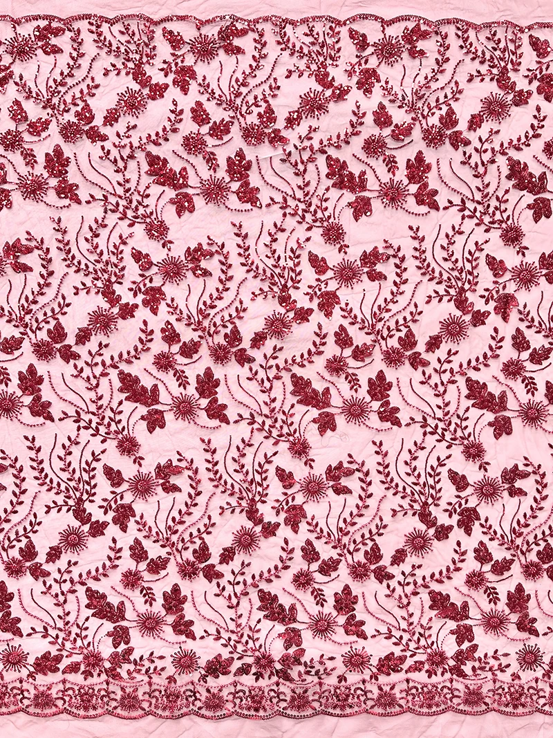 

2025 Net africain dentelle avec paillettes tissu africain en dentelle de haute qualité 5 Yards perlé nigérian français Tulle den